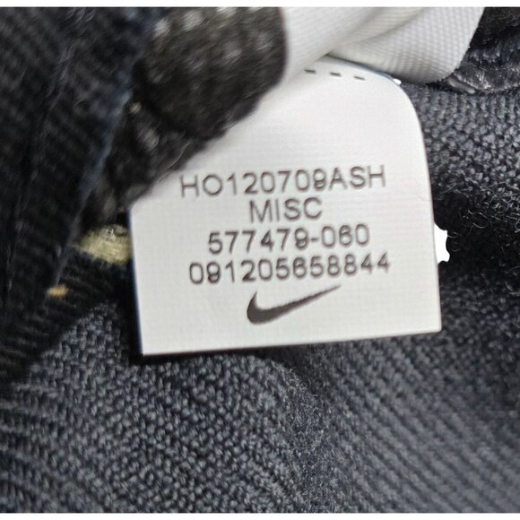 Nike Snapback Hat Gray/Black Neon Yellow "Just Do It" Embroidery Adjustable One - Picture 7 of 9